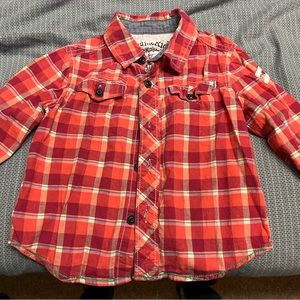 Osh Gosh button long sleeve shirt, size 3T!